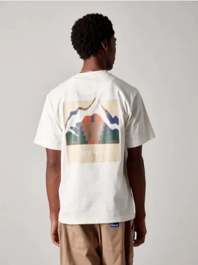 Penfield PFD0684-976 Forefounder Mountain Back S/S T-Shirt Vanilla Ice