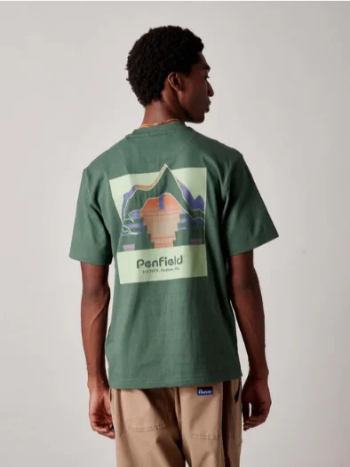 Penfield PFD0684-N90 Forefounder Mountain Back S/S T-Shirt Cilantro