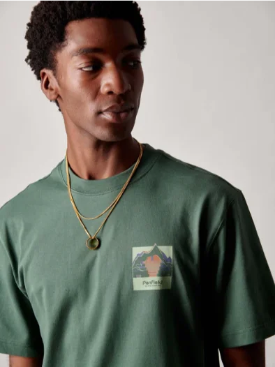 Penfield PFD0684-N90 Forefounder Mountain Back S/S T-Shirt Cilantro
