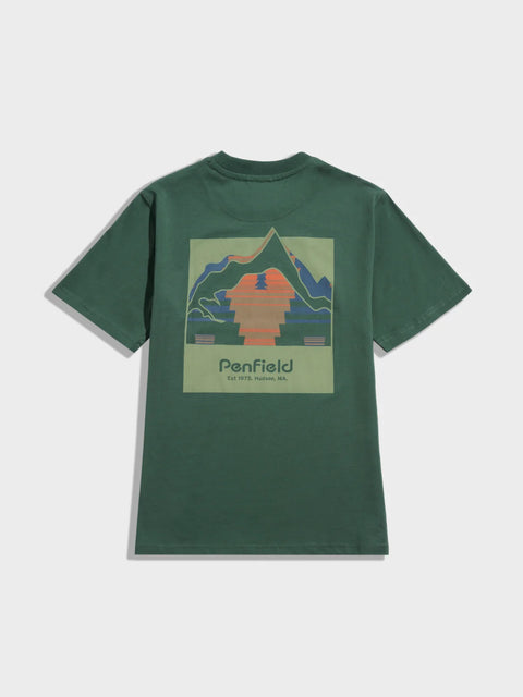 Penfield PFD0684-N90 Forefounder Mountain Back S/S T-Shirt Cilantro