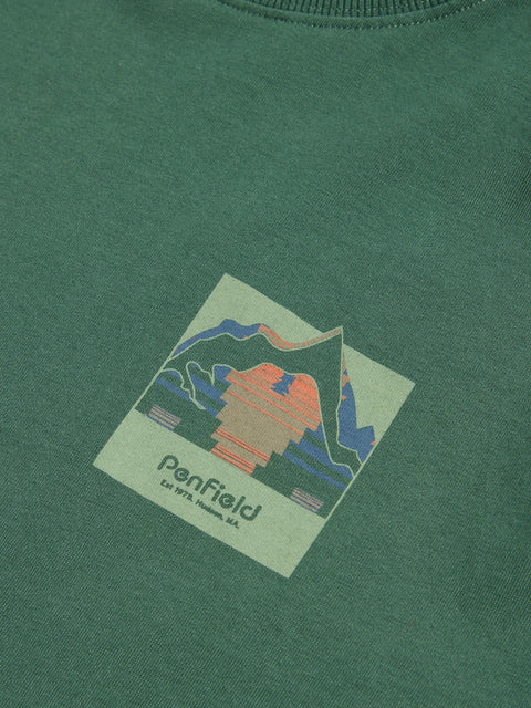 Penfield PFD0684-N90 Forefounder Mountain Back S/S T-Shirt Cilantro