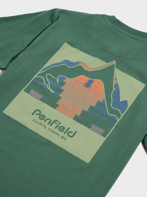 Penfield PFD0684-N90 Forefounder Mountain Back S/S T-Shirt Cilantro