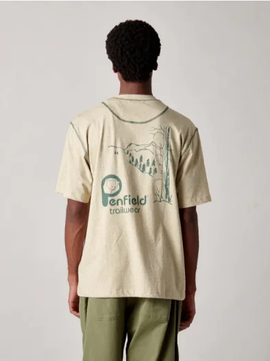 Penfield PFD0685-P28 Penfield Trailwear S/S T-Shirt Brown Rice