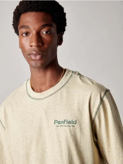 Penfield PFD0685-P28 Penfield Trailwear S/S T-Shirt Brown Rice