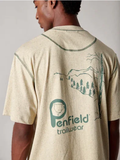 Penfield PFD0685-P28 Penfield Trailwear S/S T-Shirt Brown Rice
