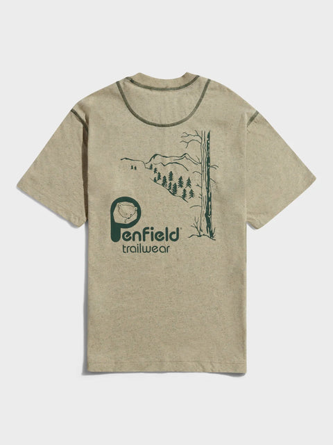 Penfield PFD0685-P28 Penfield Trailwear S/S T-Shirt Brown Rice