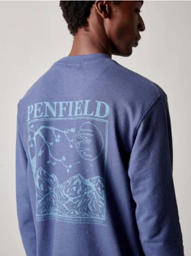 Penfield PFD0686-276 Winter Mountain L/S T-Shirt Blue Indigo