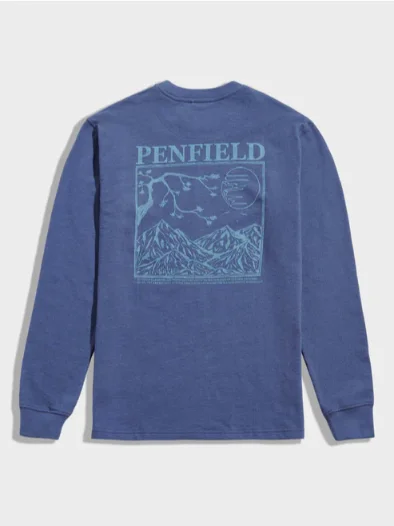 Penfield PFD0686-276 Winter Mountain L/S T-Shirt Blue Indigo