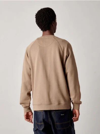 Penfield PFD0688-N91 Embroidered Trout Raglan LB Crew Lead Gray