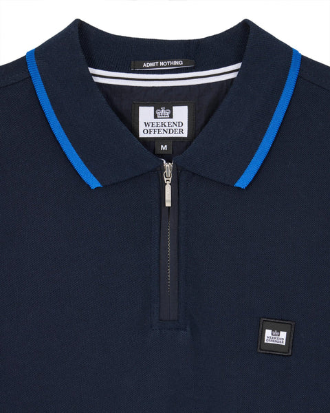Weekend Offender Monti Polo In Navy/Bluebell