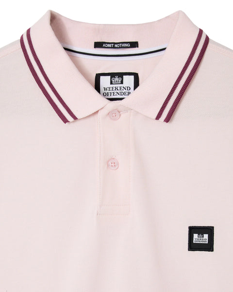Weekend Offender Levanto Polo In Soft Pink/Kirsch