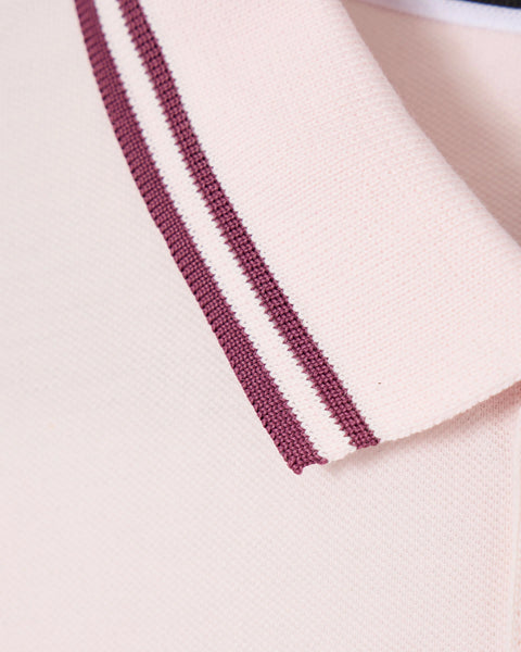 Weekend Offender Levanto Polo In Soft Pink/Kirsch