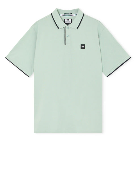 Weekend Offender Cadwell Tipped Polo In Julep Green/Black