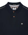 Weekend Offender Sakai Polo With Nylon Check Piping In Navy