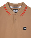 Weekend Offender Levanto Polo With Contrasting Tipping In Cognac/Pure Orange