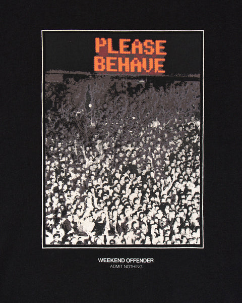Weekend Offender Behave T Shirt In Black