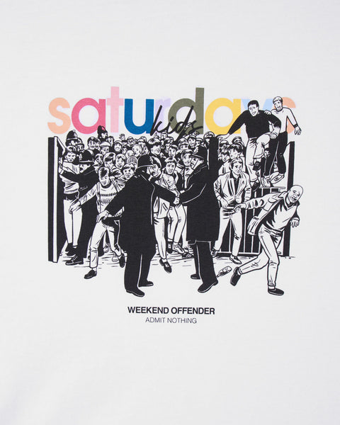 Weekend Offender Saturdays Kids T Shirt In White