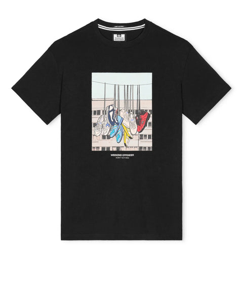 Weekend Offender Battle Lines T Shirt In Black