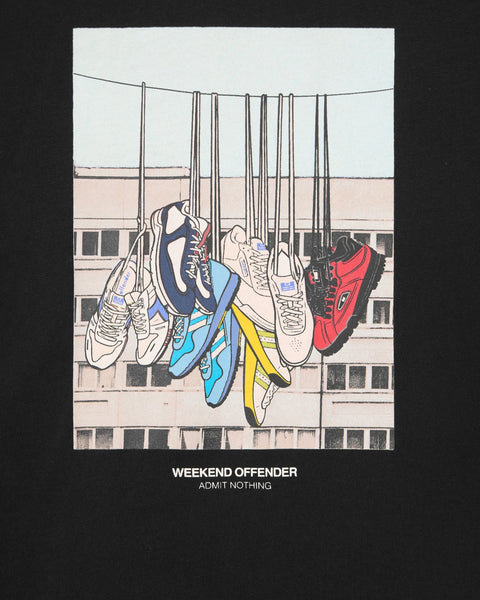 Weekend Offender Battle Lines T Shirt In Black