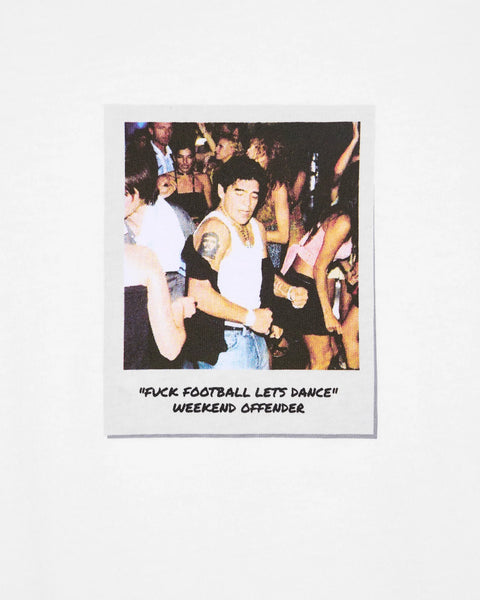 Weekend Offender Lets Dance T Shirt In White