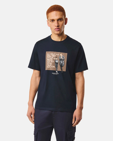 Weekend Offender Pater Graphic Tee In Navy