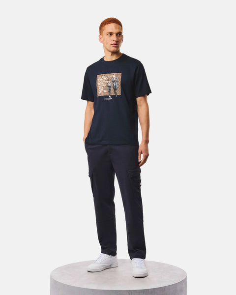 Weekend Offender Pater Graphic Tee In Navy