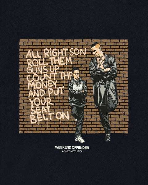 Weekend Offender Pater Graphic Tee In Navy