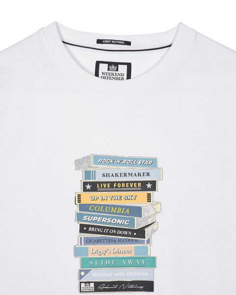 Weekend Offender Definitely Maybe Cassettes T-Shirt In White