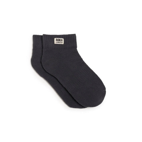 Roka London Wembley Ankle Socks Faded Black