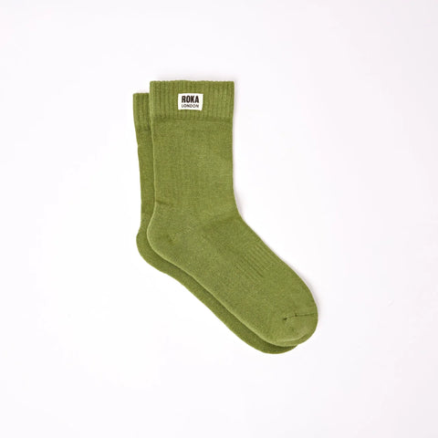 Roka London Wimbledon Crew Socks Avocado