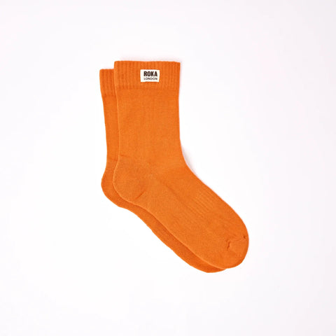 Roka London Wimbledon Crew Socks Burnt Orange