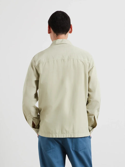 Farah F4WSG035 Ralph Ls Overshirt In Green Shade