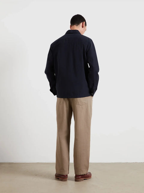 Farah F4WSG035 Ralph Ls Overshirt In True Navy