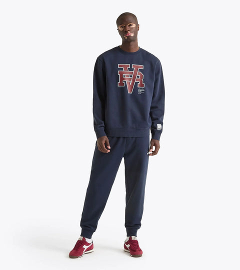 Diadora Sweatshirt Crew Neck Run Valley In Blue Denim