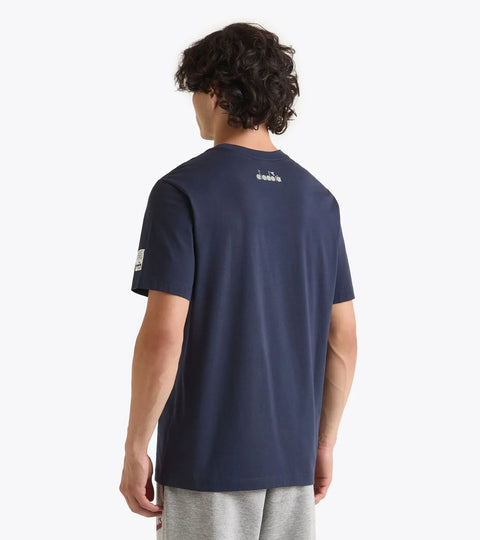 Diadora T-Shirt SS Run Valley In Blue Denim