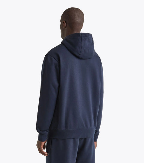 Diadora Hoodie Fz Run Valley In Blue Denim