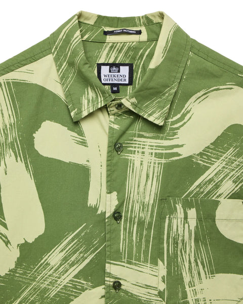Weekend Offender Toshima Camo SS Shirt In Sapling