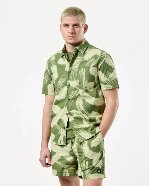 Weekend Offender Toshima Camo SS Shirt In Sapling