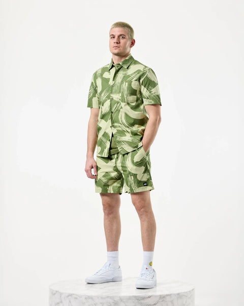 Weekend Offender Toshima Camo SS Shirt In Sapling