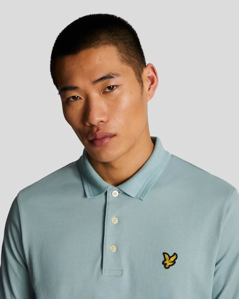 Lyle & Scott SP2002V Rally Tipped Polo Shirt In Slate Blue