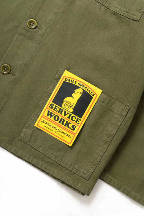 Service Works SW009 Canvas Chore Shirt - Olive