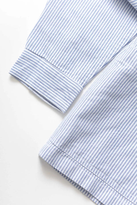 Service Works SW091 Waiter Shirt - Oxford Blue Stripe