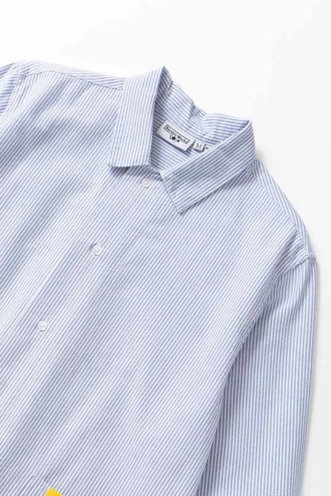 Service Works SW091 Waiter Shirt - Oxford Blue Stripe