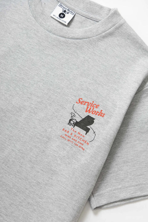 Service Works SW123 Bar + Kitchen Tee - Heather Grey