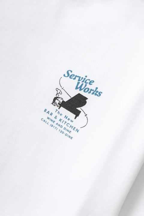 Service Works SW123 Bar + Kitchen Tee - White