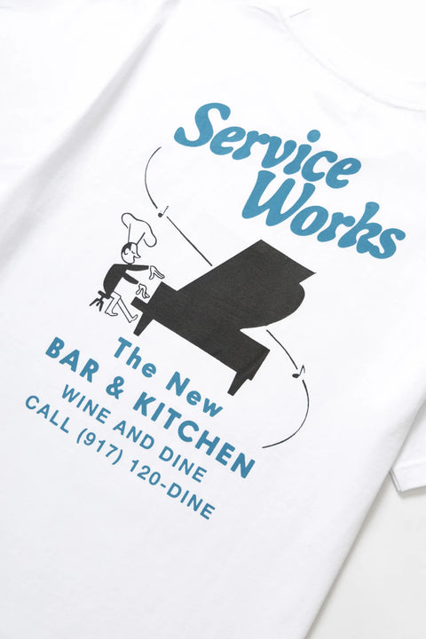 Service Works SW123 Bar + Kitchen Tee - White