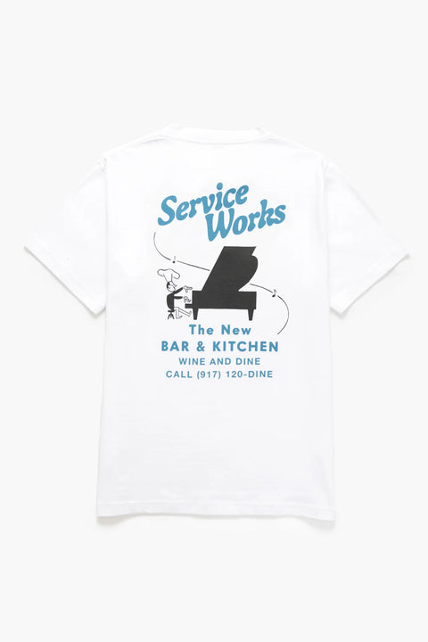 Service Works SW123 Bar + Kitchen Tee - White