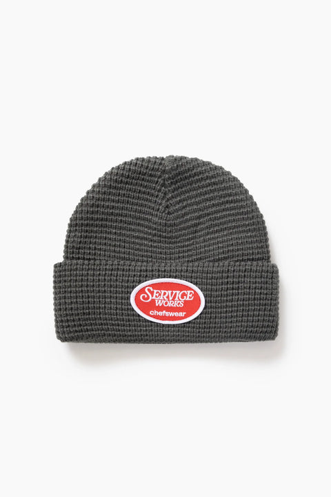 Service Works SW133 Waffle Patch Beanie - Grey