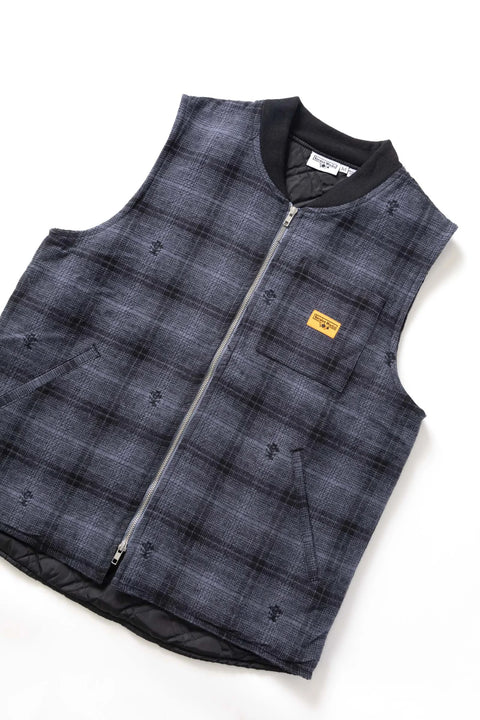 Service Works SW176 Thistle Plaid Work Vest - Black