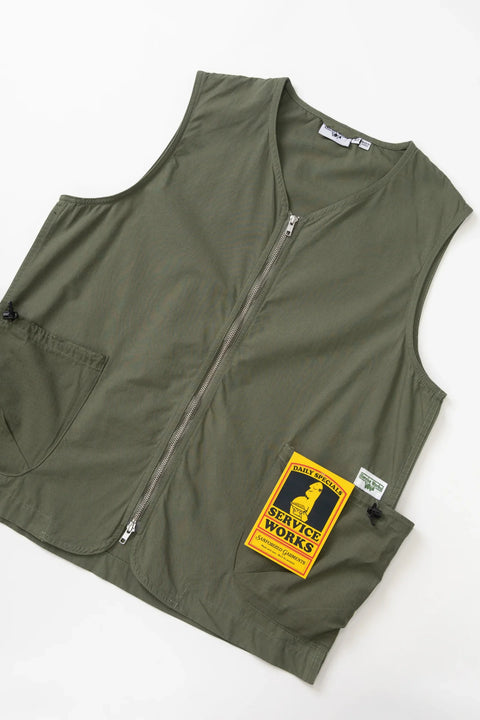 Service Works SW196 Gardeners Vest In Olive